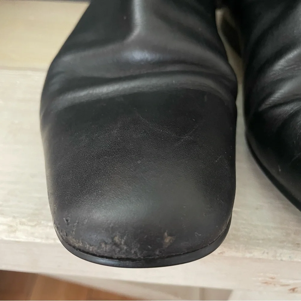 GUCCI MEN'S ANKLE BOOT WITH BUCKLE BLACK NOIR Size 9.5 D